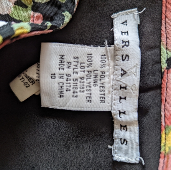 Versailles vintage floral ruffle cut skirt size 10 - Picture 6 of 6